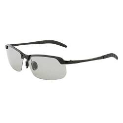 Colcolo Polarisierte Sportbrille Sonnenbrillen Nachtfahrbrille für Damen Herren, Grau Polarisierte Photochrome von Colcolo