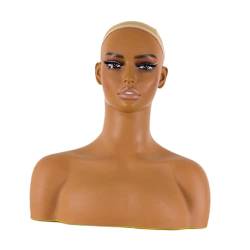 Colcolo Weiblicher Perückenkopf, Manikin-Kopf mit Schulterperücken-Display, Mannequin-Kopf-Requisiten, Mannequin-Display für Display-Perücken, von Colcolo