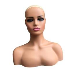 Glatze Mannequin Kopfständer, es Make-up weibliches Kosmetologie Gesicht Glatze Manikin Kopf Display Modell, Stil B von Colcolo