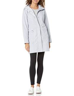 Cole Haan Damen Back Bow Packable Hooded Rain Jacket Jacke, Nebel, Medium von Cole Haan