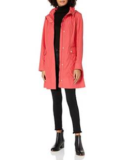 Cole Haan Damen Back Bow Packable Hooded Rain Jacket Jacke, Rot, M EU von Cole Haan