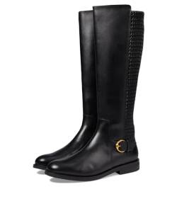 Cole Haan Damen Clover Stretch Tall Boot Kniehoch, Schwarz Leder, 40.5 EU von Cole Haan