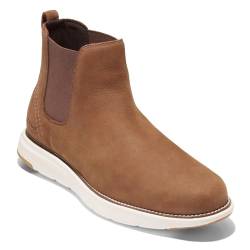 Cole Haan Herren Grand Atlantic Chelsea Boot, Irdenes Nubuk/Elfenbein, wasserabweisend, 41 EU von Cole Haan