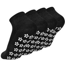 Colexy 2 Paare Yoga Socken Anti Rutsch Damen, Stoppersocken Herren, Anti Rutsch Socken Damen, Yoga Socken Rutschfest Damen, Rutschfeste Griffsocken für Pilates M, 35-42 (Schwarz) von Colexy