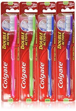 Colgate Zahnbürste Double Action, Medium Mehrfarbig , 1 Stück von Colgate