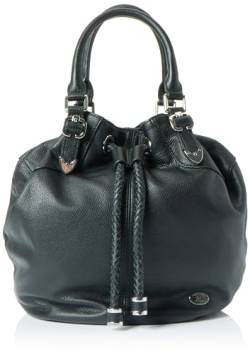 Colina Women's Leder Henkeltasche, Schwarz von Colina