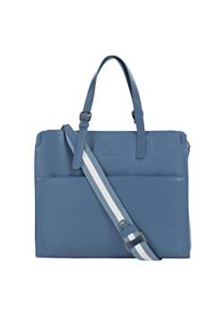 Colina Women's Shopper Bag aus Leder, DUNKELBLAU von Colina