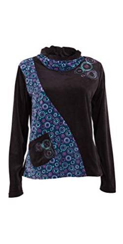 Samtfarbener Pullover für Frauen (Schwarz, M) von Coline