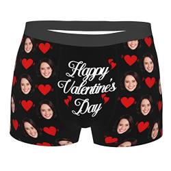 Collienght Boxershorts zum Valentinstag, personalisierbar, lustiges Gesicht, Unterwäsche, Neuheit, Männer, Boxershorts, Paar, Boxershorts, Bild, Boxershorts für Freund von Collienght