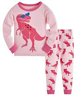 Colobe Mädchen Schlafanzug Baumwolle Einhorn Langarm Zweiteiliger Schlafanzüge Set Süß Panda Kinder Nachtwäsche Winter Weihnachten Pyjama Größe 5-6 Jahre von Colobe