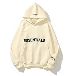 Essentials Hoodie, Doppellinie Geklebte 3D-Buchstaben Hip Hop Paare Pullover Sportbekleidung, Unisex-Fleece-Sweatshirt Mit Kapuze (Color : 5, Size : L) von Cololuck