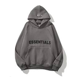 Essentials Hoodie, Doppellinie Geklebte 3D-Buchstaben Hip Hop Paare Pullover Sportbekleidung, Unisex-Fleece-Sweatshirt Mit Kapuze (Color : 7, Size : L) von Cololuck