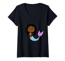 Damen I Love Mermaids Süßes Kostüm Kinder Kleinkind Baby Mädchen 5T 4T T-Shirt mit V-Ausschnitt von Color Like Dat