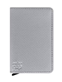 Color Pop® Kartenhalter (6) Anti FID – Metall + PVC Cover Silber – Schutz für Kreditkarten – 9,7 x 6 cm, silber, 9,7 x 6 x 1,5 cm, Schutzhülle aus Metall für mehrere Karten von Color Pop