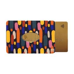 Color Pop Kartenhalter, starr, 1 Stück, rutschfest, hergestellt in Frankreich, PVC, rutschfest, Schutz für Kreditkarten, 6 x 9,1 cm, Farbtupfer, 6 x 9,1 x 0,4 cm, Zeitgenössisch von Color Pop