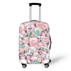 Coloranimal Reisegepäck Schutzhüllen Flexible Elastische Reißverschluss Tasche Abdeckung, Rosa Axolots, L (26"-30" cover), Gepäck-Set von Coloranimal