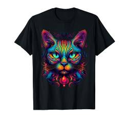 Bunte Katze | Psychedelische Kunst Trippy Hippie Mädchen Männer Frauen T-Shirt von Colorful Psychedelic Art Animals Tees and Gifts