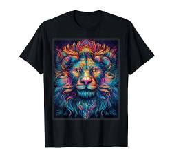 Colorful Lion | Psychedelic Art Trippy Hippie Männer Frauen T-Shirt von Colorful Psychedelic Art Animals Tees and Gifts