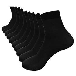 Colorful(TM 10 Paare Bambusfaser Ultra-dünne elastische seidige kurze Seide Strümpfe Männer Socken (Schwarz) von Colorful