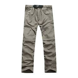 Colorful Herren Sommer dünne abnehmbare wasserdichte Hose Outdoorhose Trekkinghose Leichte Wanderhose Funktionshose mit seitlichen Taschen und Quick Dry (Khaki, M) von Colorful