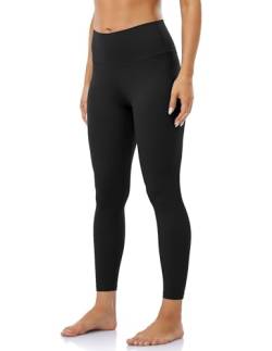 Colorfulkoala Butterweiche Yogahose für Damen, hohe Taille, 7/8-Länge, Schwarz, S von Colorfulkoala