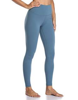 Colorfulkoala Yogahose für Damen, butterweich, hohe Taille, 7/8 Länge, Stahlblau von Colorfulkoala