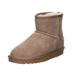 Colors of California Damen Stiefel Schuhe Boots Veloursleder Elegant Freizeit uni Boots warm Winter beige Veloursleder von Colors of California