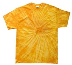Colortone Spider Tie Dye T-Shirts für Damen und Herren, Spider Gold, Klein von Colortone