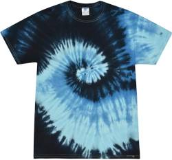 Colortone T-Shirt für Jugendliche und Erwachsene mit Batikfärbung. - Blau - XX-Large von Colortone