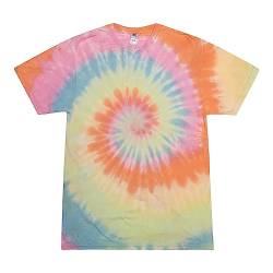 Colortone Unisex Batik Festival T-Shirt | Batik Shirt S - 3XL Hippie Shirt Damen Herren aus Baumwolle | Handgefärbtes Batik Design | Pastel, 3XL von Colortone