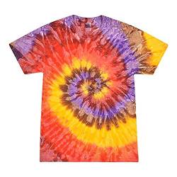 Colortone Unisex Batik Kinder T-Shirt 'Swirl' | Batik Shirt 92-158 mit verschiedenen Mustern | Flower Power Kleidung Jungs Mädchen aus Baumwolle | Handgefärbtes Batik Design | Festival, L (152-158) von Colortone