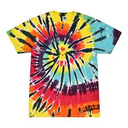 Colortone Unisex Batik Kinder T-Shirt 'Swirl' | Batik Shirt 92-158 mit verschiedenen Mustern | Flower Power Kleidung Jungs Mädchen aus Baumwolle | Handgefärbtes Batik Design | Lava Lamp, S (122-128) von Colortone