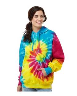 Colortone Unisex Batik Pullover 'Rainbow' | Hoodie Batik S - 3XL mit verschiedenen Mustern | Flower Power Kleidung Damen Herren aus Baumwolle | Handgefärbtes Batik Design | Rainbow, XXL von Colortone