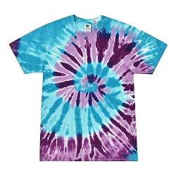 Colortone Unisex Batik T-Shirt 'Swirl' | Batik Shirt S - 5XL mit verschiedenen Mustern | Flower Power Kleidung Damen Herren aus Baumwolle | Handgefärbtes Batik Design | Barbados, S von Colortone