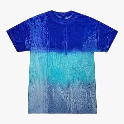 Colortone Unisex Batik T-Shirt 'Swirl' | Batik Shirt S - 5XL mit verschiedenen Mustern | Flower Power Kleidung Damen Herren aus Baumwolle | Handgefärbtes Batik Design | Blue Sky, S von Colortone