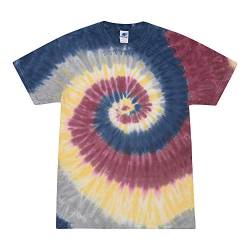 Colortone Unisex Batik T-Shirt 'Swirl' | Batik Shirt S - 5XL mit verschiedenen Mustern | Flower Power Kleidung Damen Herren aus Baumwolle | Handgefärbtes Batik Design | Lotus, XL von Colortone