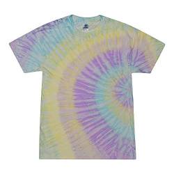 Colortone Unisex Batik T-Shirt 'Swirl' | Batik Shirt S - 5XL mit verschiedenen Mustern | Flower Power Kleidung Damen Herren aus Baumwolle | Handgefärbtes Batik Design | Mystique, 3XL von Colortone