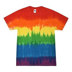 Colortone Unisex Batik T-Shirt 'Swirl' | Batik Shirt S - 5XL mit verschiedenen Mustern | Flower Power Kleidung Damen Herren aus Baumwolle | Handgefärbtes Batik Design | Pride, 3XL von Colortone