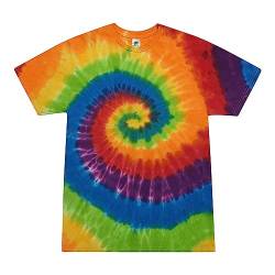 Colortone Unisex Batik T-Shirt 'Swirl' | Batik Shirt S - 5XL mit verschiedenen Mustern | Flower Power Kleidung Damen Herren aus Baumwolle | Handgefärbtes Batik Design | Prism, 3XL von Colortone