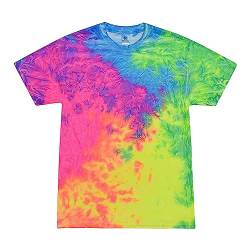 Colortone Unisex Batik T-Shirt 'Swirl' | Batik Shirt S - 5XL mit verschiedenen Mustern | Flower Power Kleidung Damen Herren aus Baumwolle | Handgefärbtes Batik Design | Quest, XL von Colortone