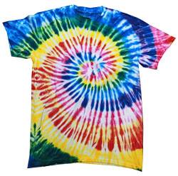 Colortone Unisex Batik T-Shirt 'Swirl' | Batik Shirt S - 5XL mit verschiedenen Mustern | Flower Power Kleidung Damen Herren aus Baumwolle | Handgefärbtes Batik Design | Santa Barbara, S von Colortone