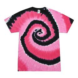 Colortone Unisex Batik T-Shirt 'Swirl' | Batik Shirt S - 5XL mit verschiedenen Mustern | Flower Power Kleidung Damen Herren aus Baumwolle | Handgefärbtes Batik Design | Voodoo, XXL von Colortone