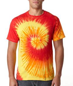 Colortone Unisex Batik-T-Shirts für Erwachsene, blaze, M von Colortone