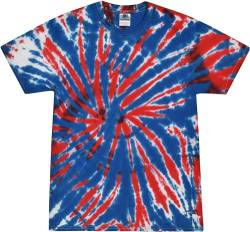 Colortone Unisex Tie Dye T-Shirts für Erwachsene, union jack, 3X-Groß von Colortone