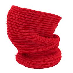 Colours & Beauty Halstuch Damen und Herren aus Wolle Made in Italy | Stirnband Sport Rot | Kopftuch Winter | Outdoor Ausrüstung | Multifunktionstuch Unisex | Loop Schal von Colours & Beauty