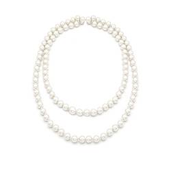 Colours & Beauty Perlenkette Damen weiß | Kette Damen Perlen 10 mm | Halskette Herren | Unisex Schmuck von Colours & Beauty