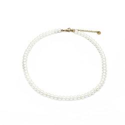 Colours & Beauty Perlenkette Damen weiß | Kette Damen Perlen 6 mm | Halskette Herren | Unisex Schmuck von Colours & Beauty