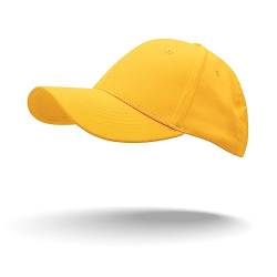 Colours & Beauty gelbe verstellbare Flexfit Basecap aus Baumwolle für Damen und Herren | Sommerhut Herren | Sonnenhut Damen | Kopfbedeckung Damen Sommer | Kappe Mädchen | Sport Cap | Snapback Cap von Colours & Beauty