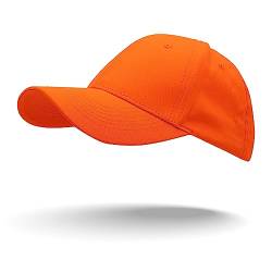 Colours & Beauty orange verstellbare Flexfit Basecap aus Baumwolle für Damen und Herren | Sommerhut Herren | Sonnenhut Damen | Kopfbedeckung Damen Sommer | Kappe Mädchen | Sport Cap | Snapback Cap von Colours & Beauty