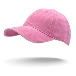 Colours & Beauty rosa Vintage Baseball Caps für Damen und Herren verstellbar | Sommerhut Herren | Flexfit Basecap Herren | Cap Damen | Sonnenhut Damen Sommer | Kappe Mädchen | Sport Vintage Cap von Colours & Beauty